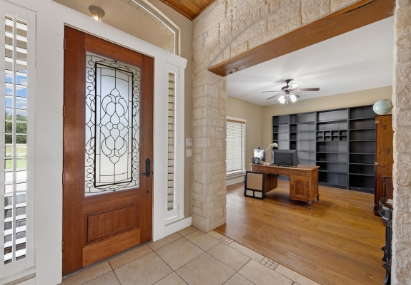 a front door of a home