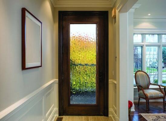 Hallway interior of modern style private residence in Toronto, Canada.