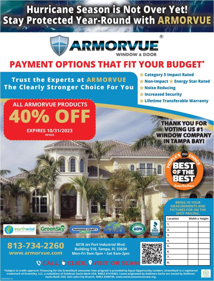 Hurricane season is not over yet! Stay protected year-round with Armorvue