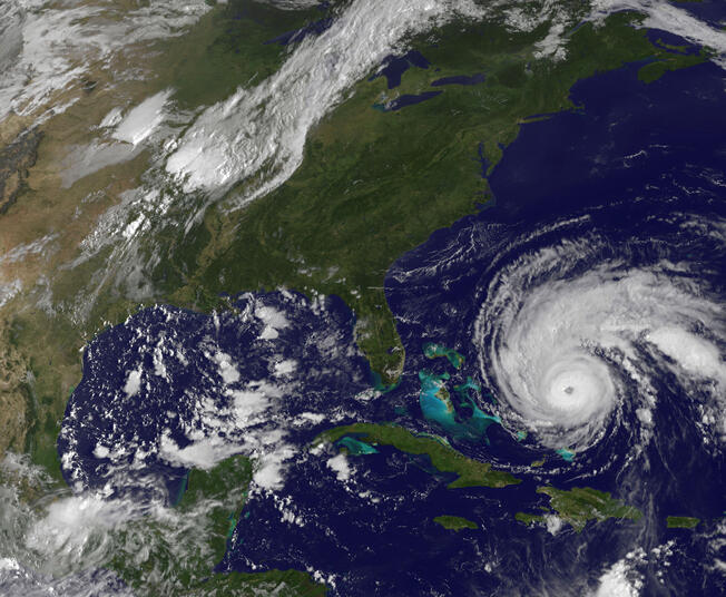 September 1, 2010 Satellite view of Hurricane Earl and the United States East Coast