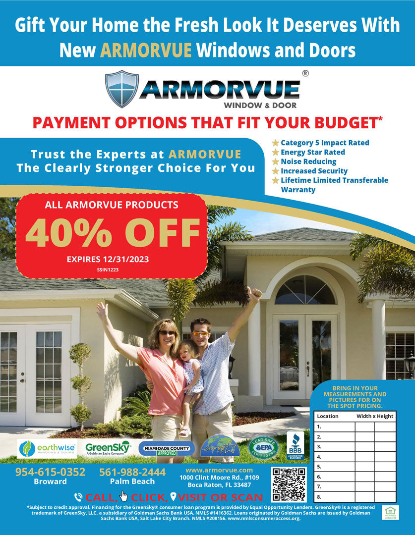 Gift your home the fresh look it deserves with new Armorvue Windows and doors