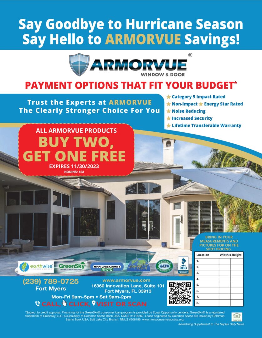 Say Goodbye to Hurricane Season Say Hello to Armorvue Savings!